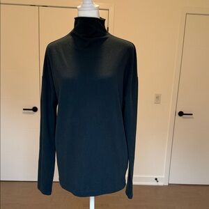 Vince Women's Teal Long Sleeve Mock Neck